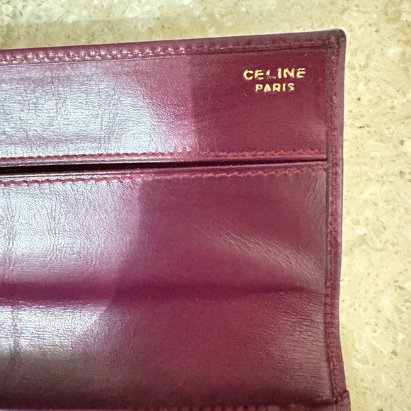 Celine Purple Leather Long Bifold Snap Closure Wallet - Picture 5 of 15
